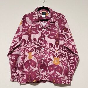 Pottery Barn Teen HARRY POTTER Patronus Damask Flannel Pajama Set Adult XL